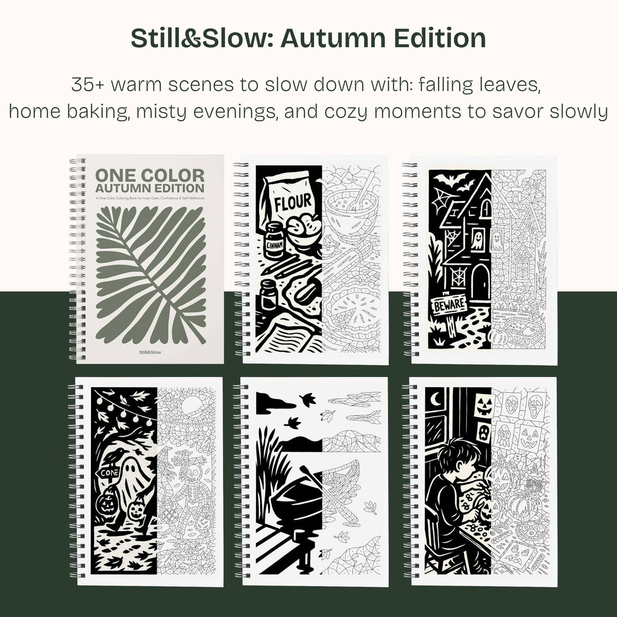 Autumn Edition -One Color Coloring Book