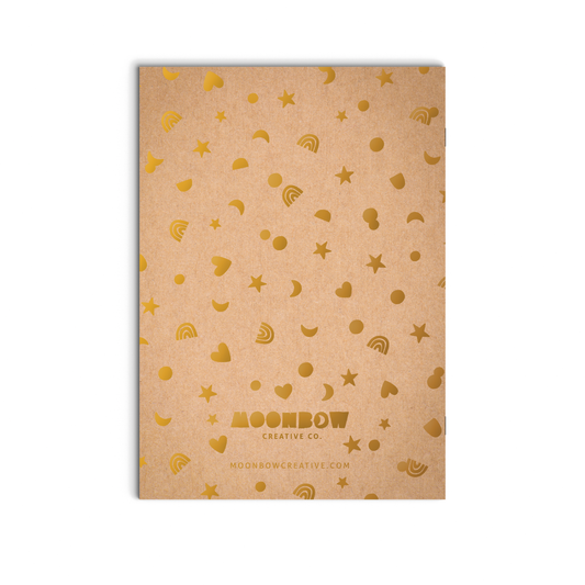 Dot Grid Notebook Gold Confetti