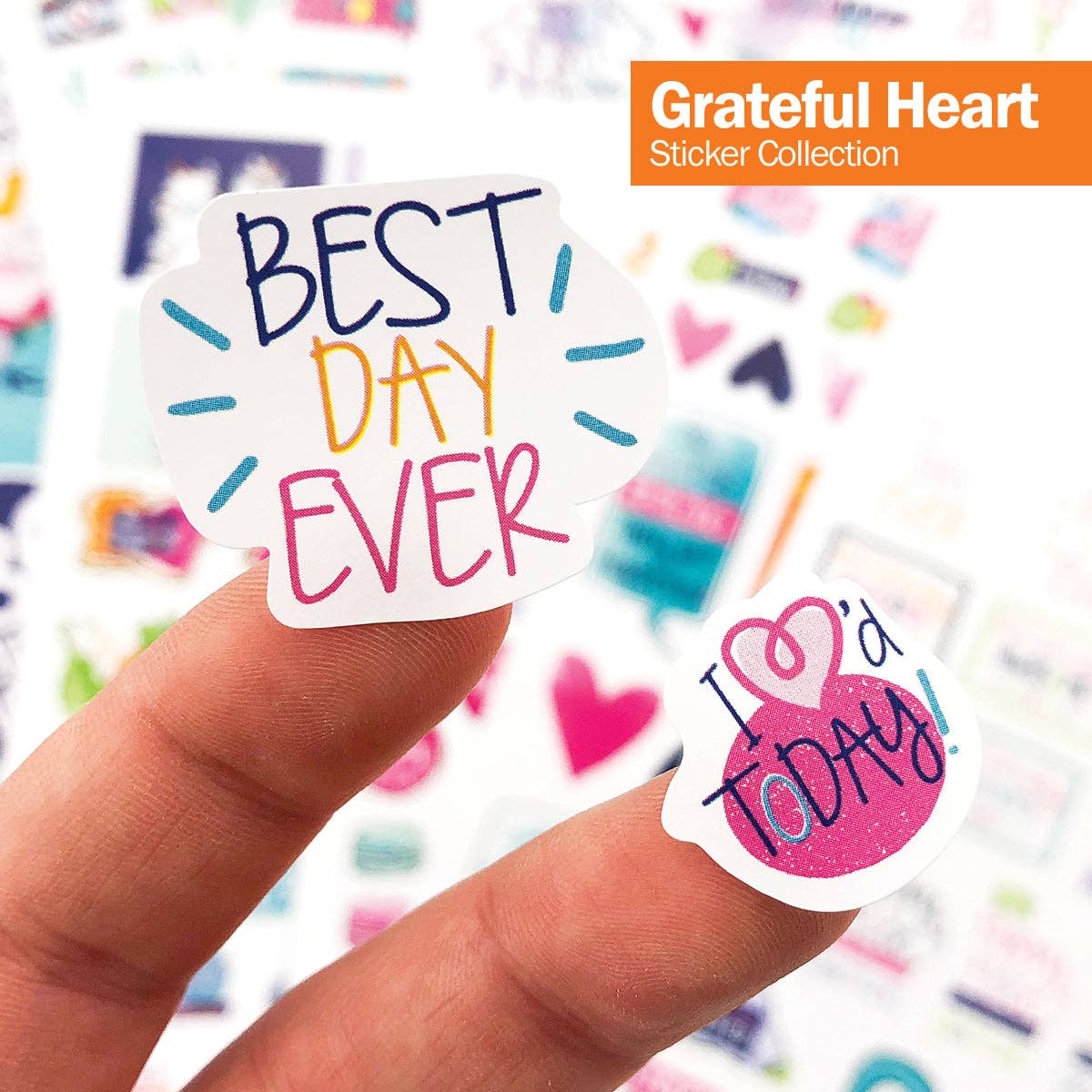Grateful Heart Stickers for Journaling