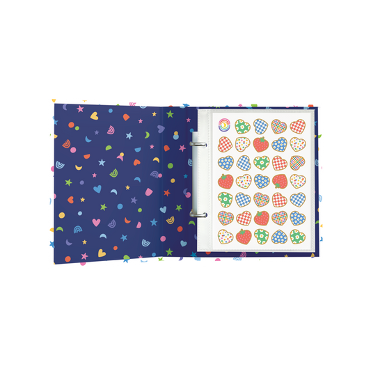 Sticker Organizing Folder Confetti White Moon