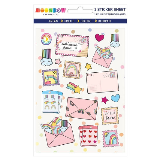 Rainbow Sticker Mail Glossy Sticker Sheet