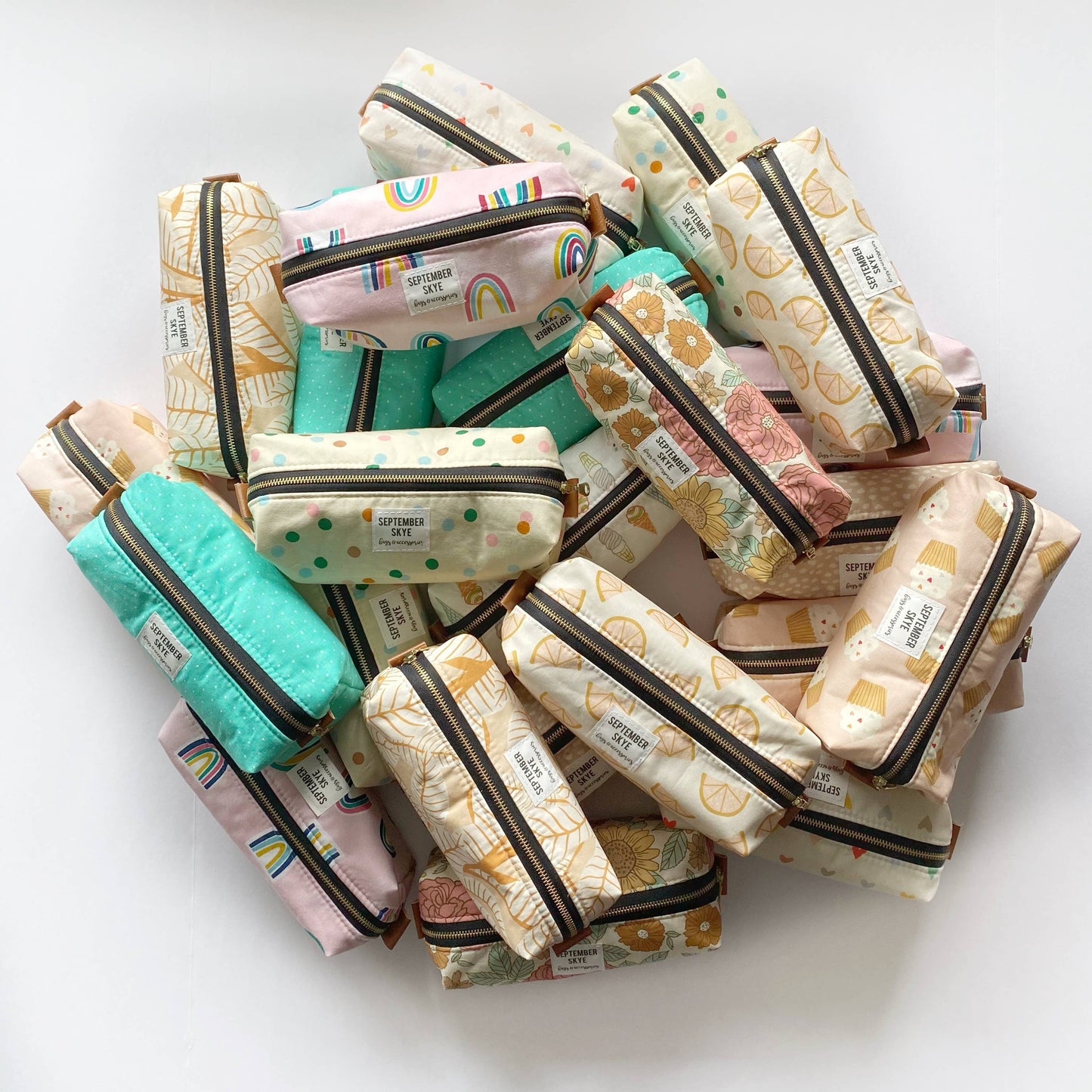 Boxy Pencil Pouch- vintage floral