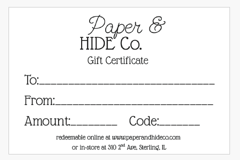 Gift Certificates