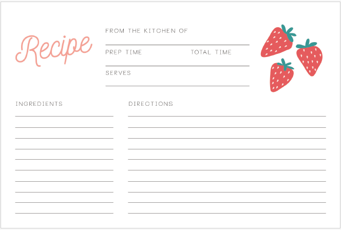 Recipe Cards