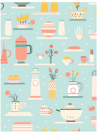 Vintage Pyrex Kitchen Towels