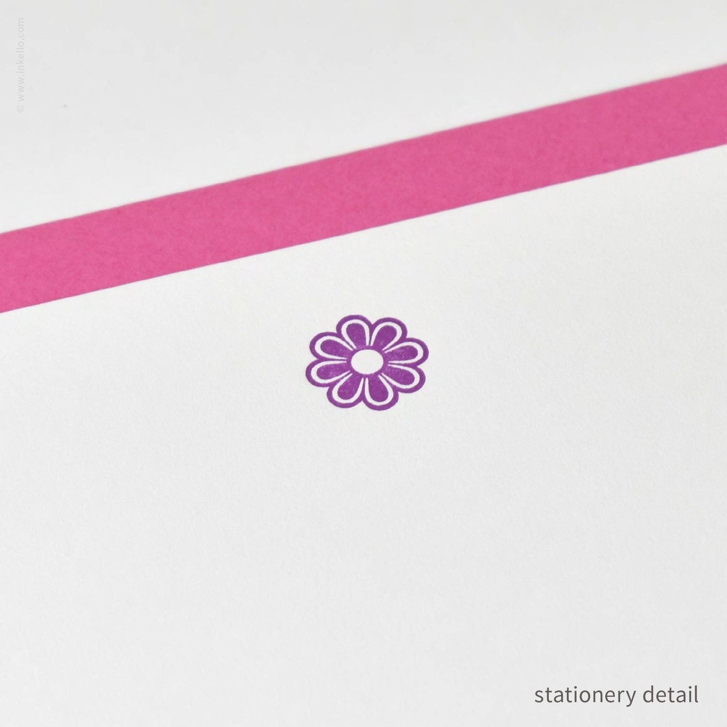 Stationery Set with Purple Flower