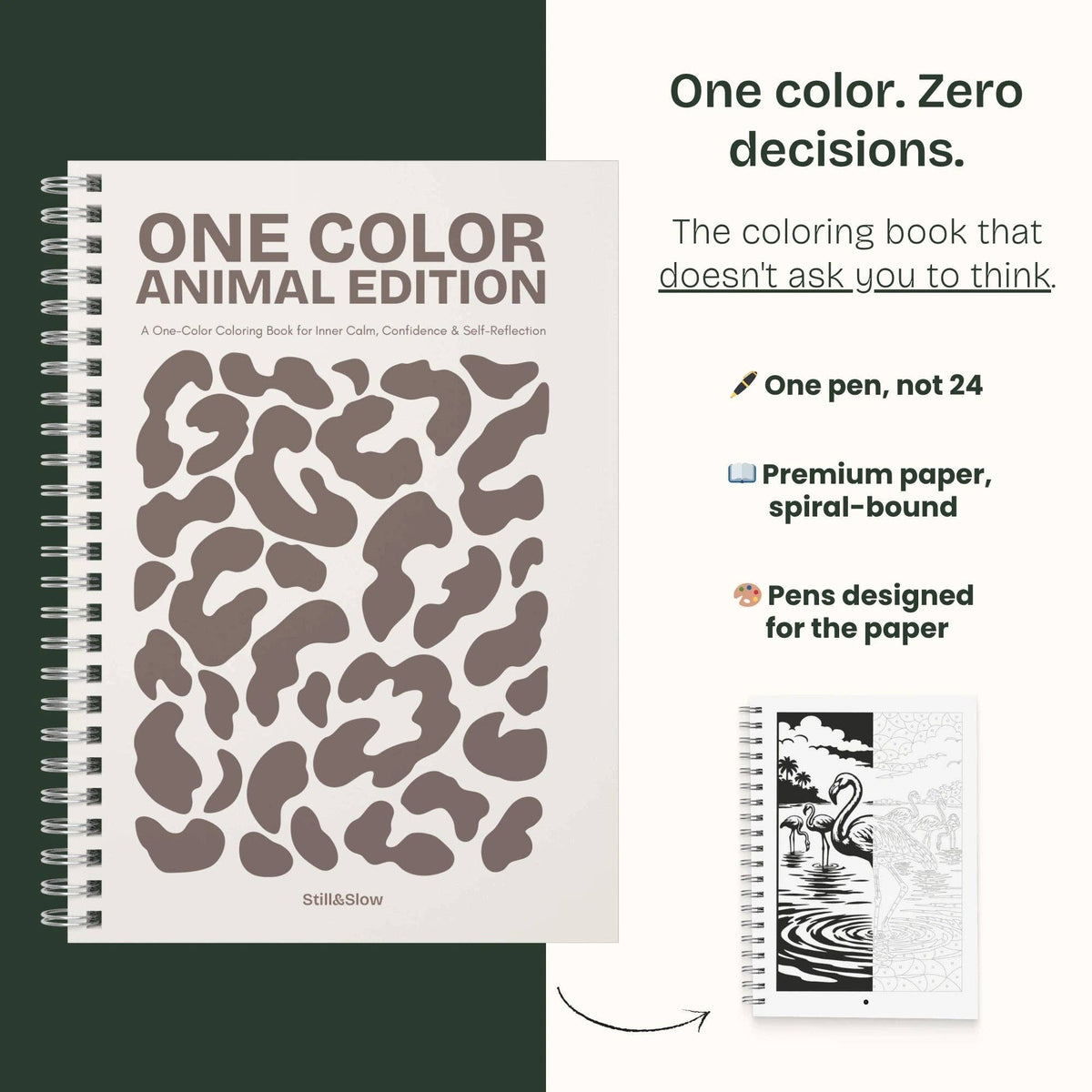 Animal Edition-One Color Coloring Book