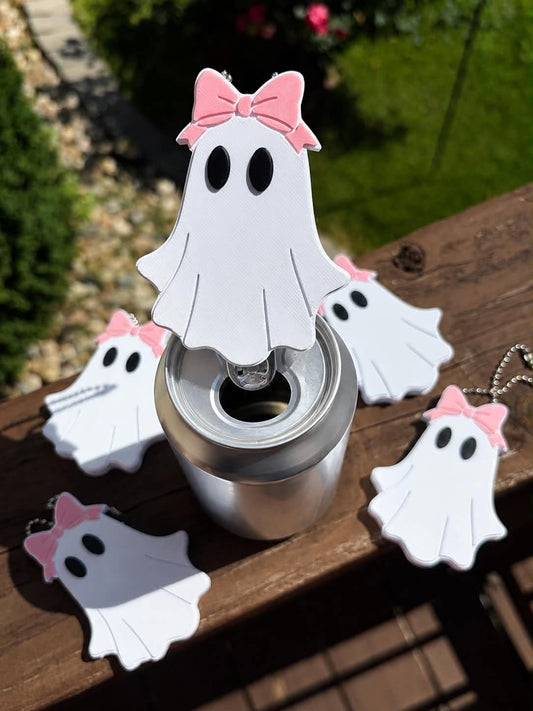 Ghost Can Tab Opener Keychain