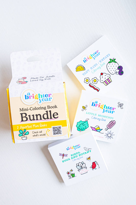 3-Piece Mini Coloring Book Set