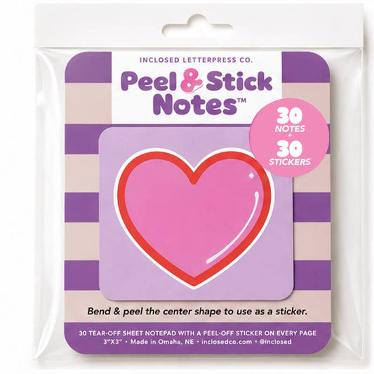Heart Peel & Stick Notes | Notepad with Removable Stickers