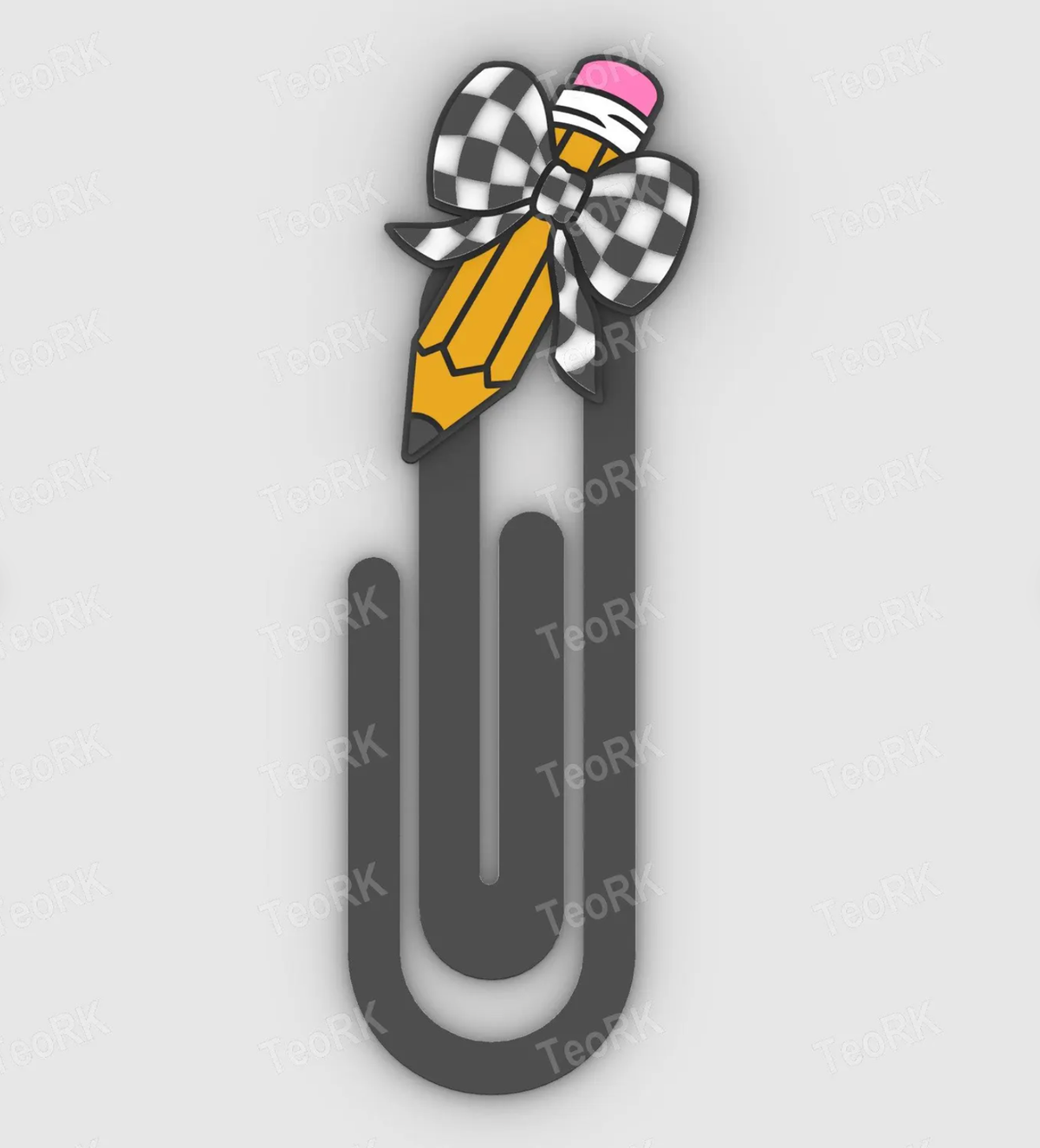 Mega Clip - Check Bow Pencil