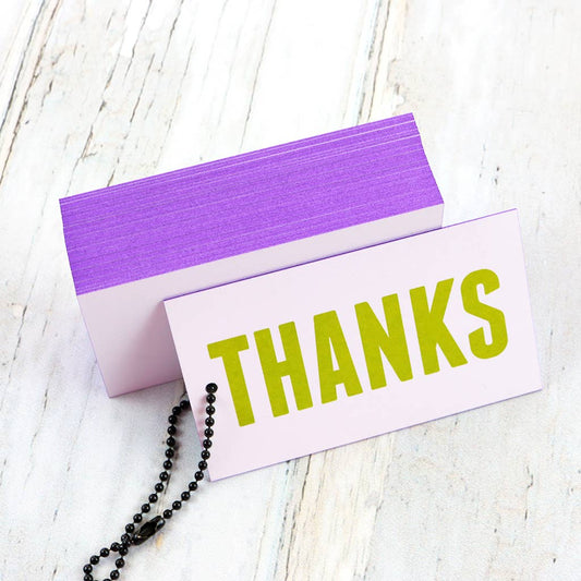 Charm Tag Set - Purple Edge Thanks