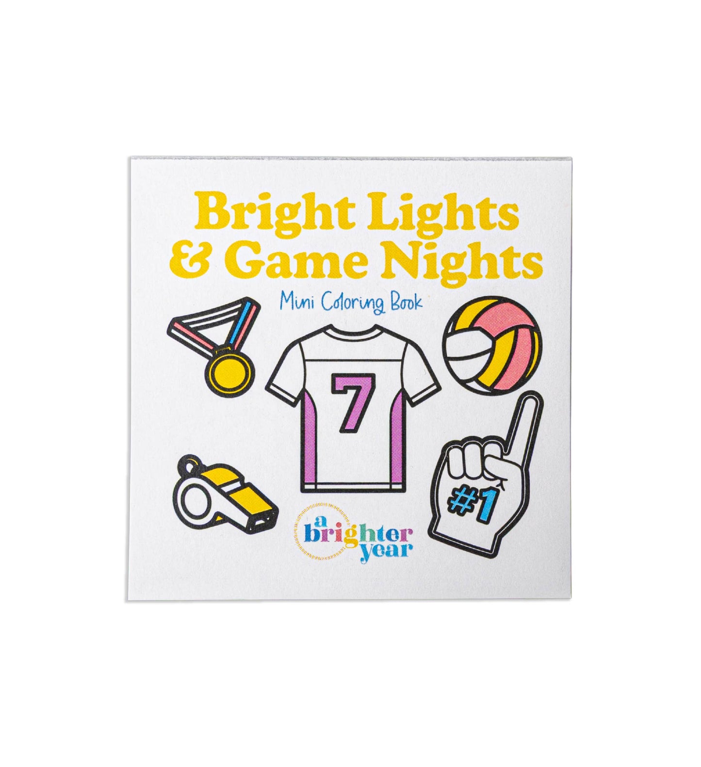 Bright Lights & Games Nights Mini Coloring Book - Sports