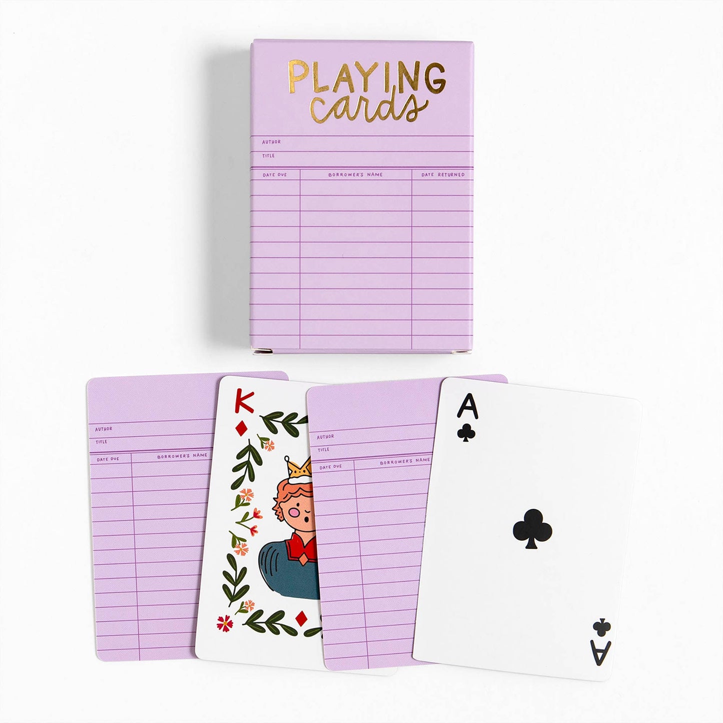 Lilac Library Card Deck Of Playing Cards