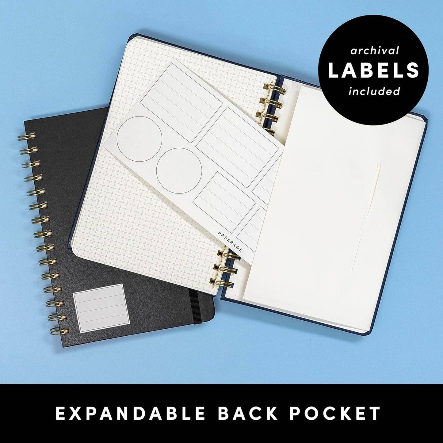 Spiral Bound Hardcover Grid Journal Notebook