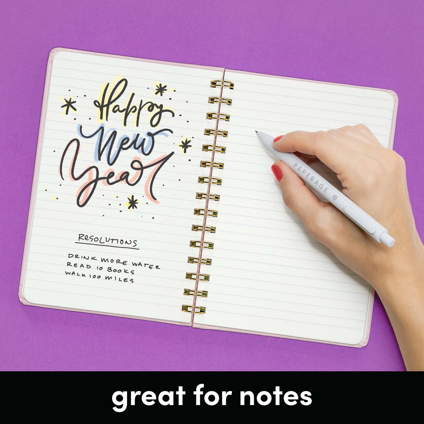 Flower Daze Hardcover Spiral Lined Journal Notebook