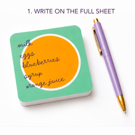 Circle Peel & Stick Notes |  Notepad with Removable Sticker