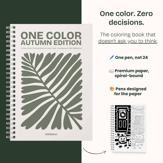 Autumn Edition -One Color Coloring Book