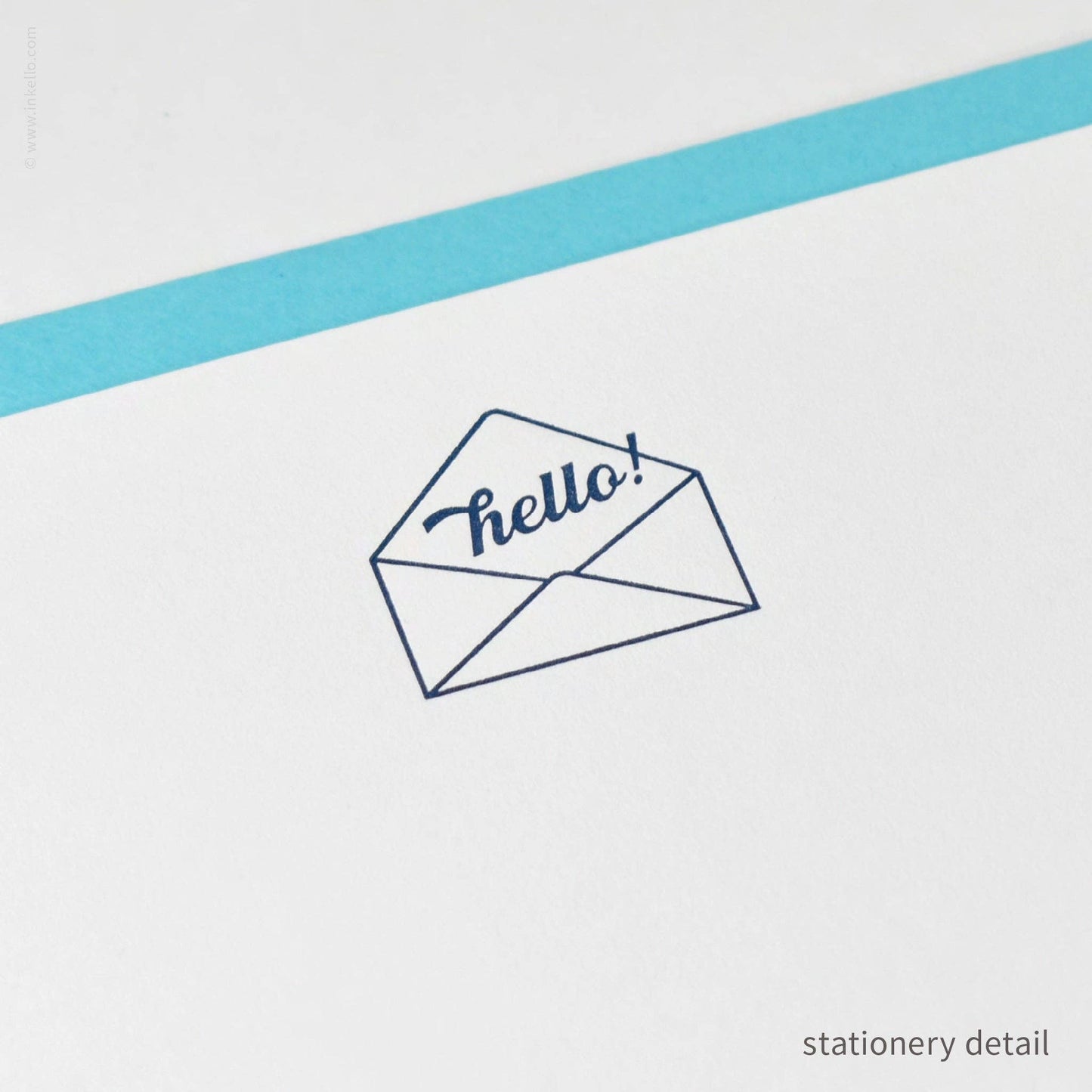 Stationery Set with Navy "Hello!" Script