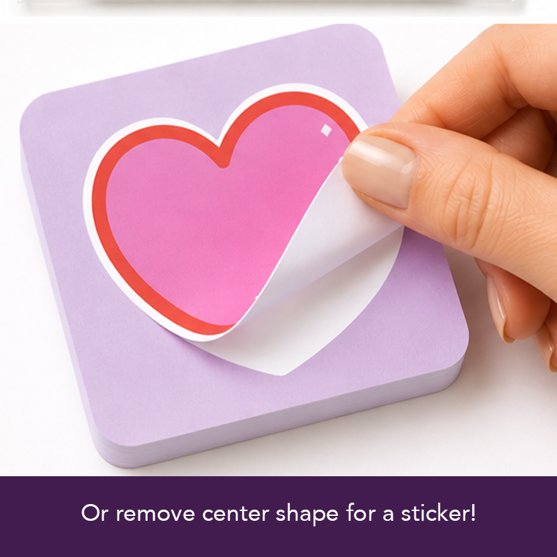Heart Peel & Stick Notes | Notepad with Removable Stickers