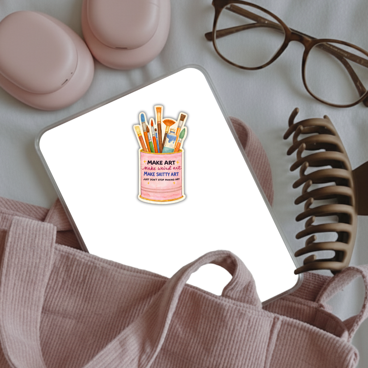Make Art Sticker – Artist Motivation Paint Brush Sticker