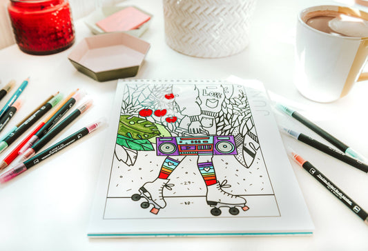 12 Month Color By Day Calendar Coloring Book