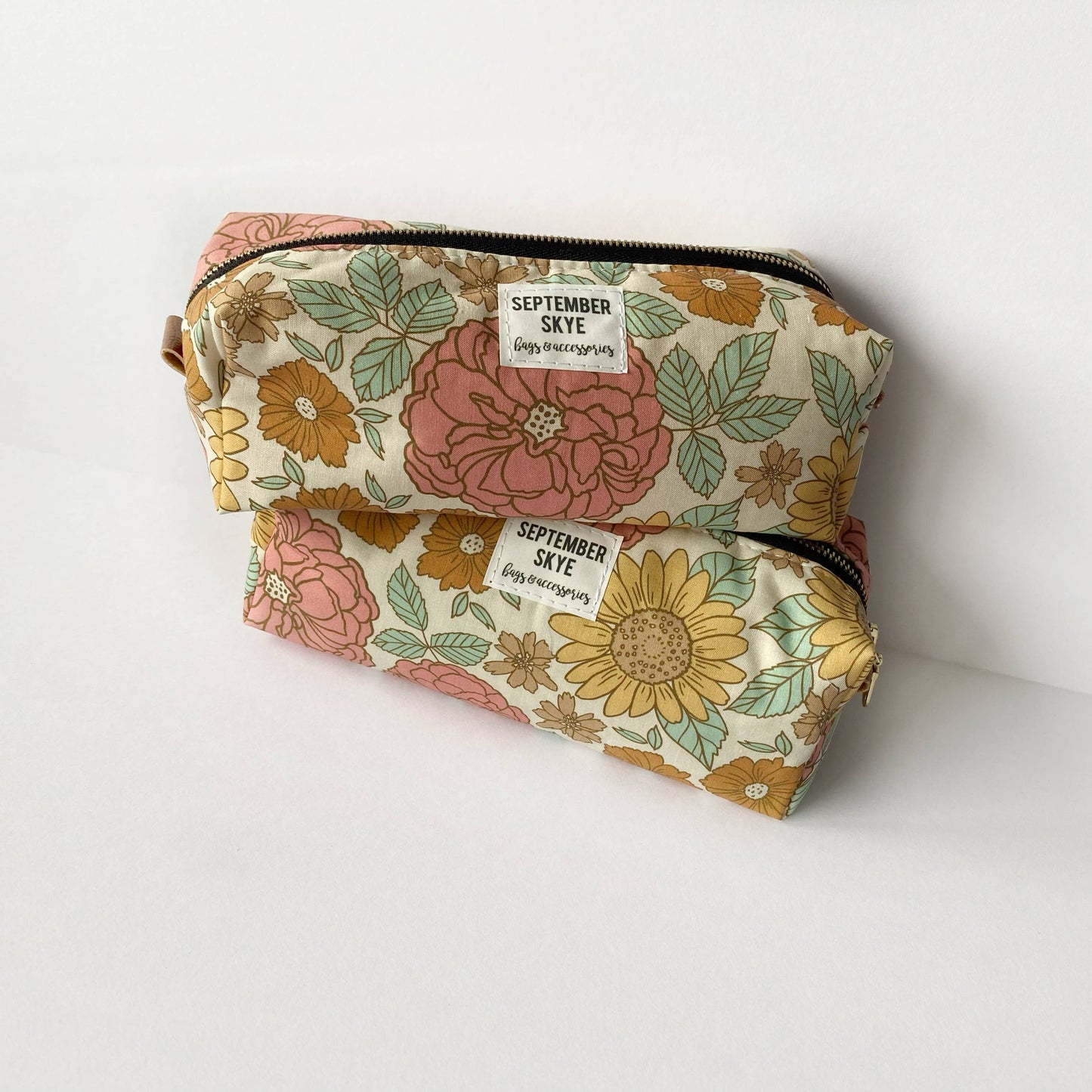 Boxy Pencil Pouch- vintage floral