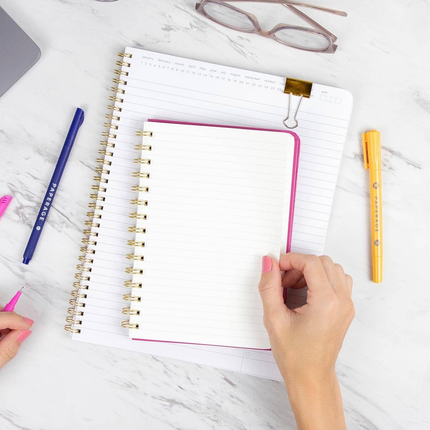 Spiral Bound Hardcover Lined Journal Notebook