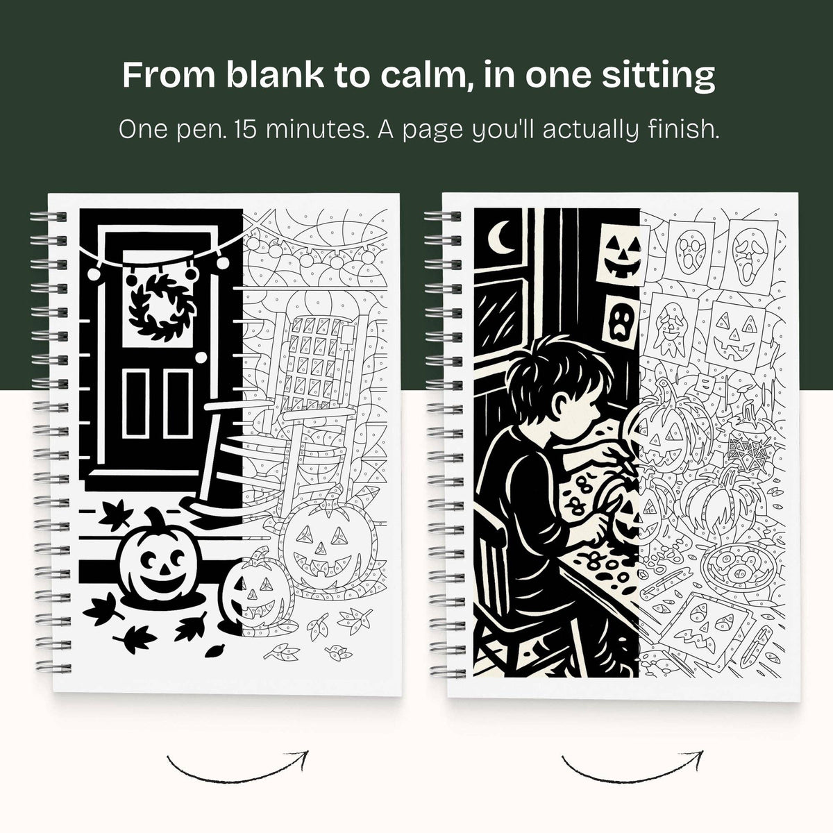 Autumn Edition -One Color Coloring Book